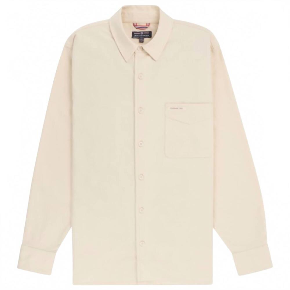 NEW AMUNDSEN men's framheim flannel shirt in oatmeal